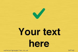 Custom plain background, green tick