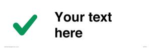 Custom plain background, green tick