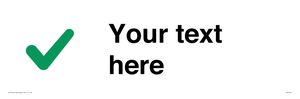 Custom plain background, green tick