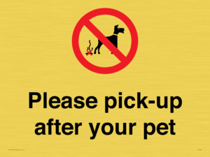 Please pick-up after your pet