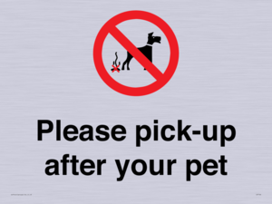 Please pick-up after your pet
