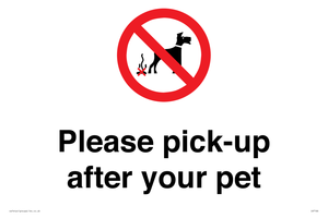 Please pick-up after your pet