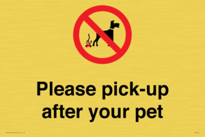 Please pick-up after your pet