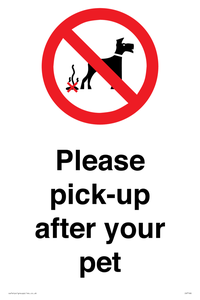 Please pick-up after your pet