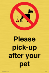 Please pick-up after your pet