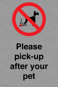 Please pick-up after your pet
