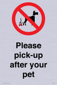Please pick-up after your pet