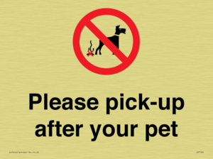 Please pick-up after your pet