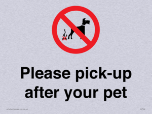 Please pick-up after your pet