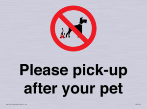 Please pick-up after your pet