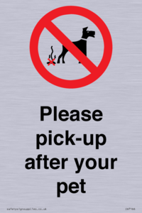 Please pick-up after your pet