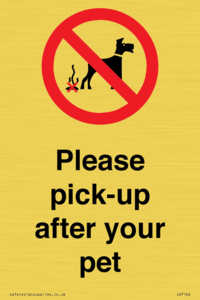 Please pick-up after your pet