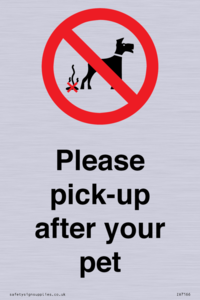 Please pick-up after your pet