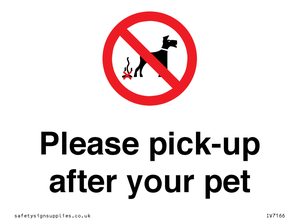 Please pick-up after your pet