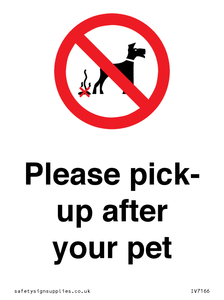 Please pick-up after your pet