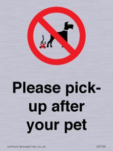 Please pick-up after your pet