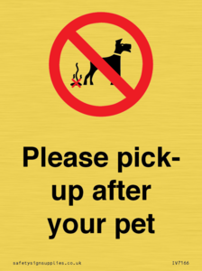 Please pick-up after your pet