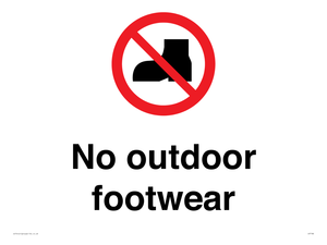 No outdoor footwear
