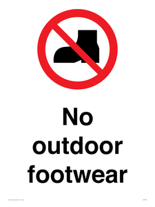 No outdoor footwear