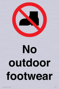 No outdoor footwear