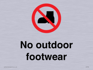 No outdoor footwear