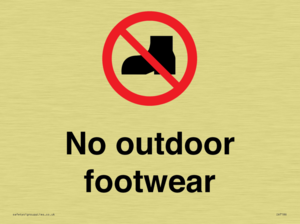 No outdoor footwear
