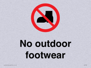 No outdoor footwear