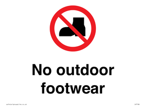 No outdoor footwear