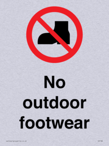 No outdoor footwear