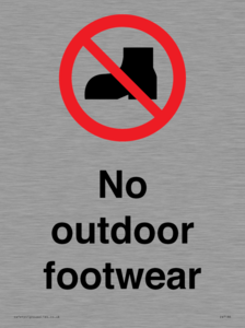 No outdoor footwear