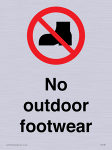 No outdoor footwear