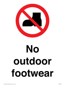 No outdoor footwear