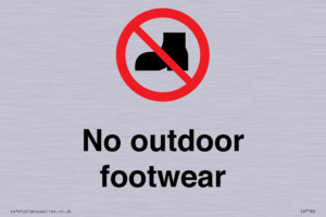 No outdoor footwear