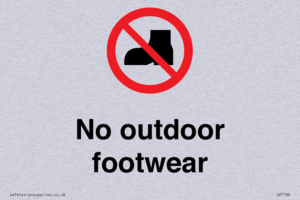 No outdoor footwear