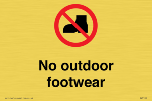 No outdoor footwear