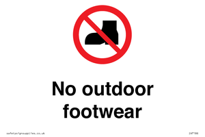 No outdoor footwear