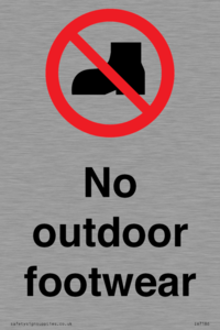 No outdoor footwear
