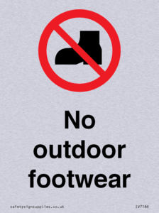 No outdoor footwear