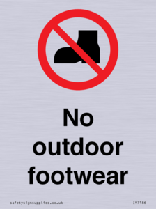 No outdoor footwear