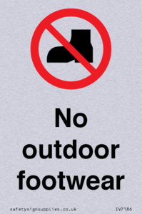 No outdoor footwear