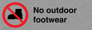 No outdoor footwear