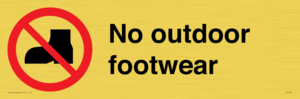 No outdoor footwear