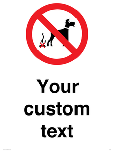 Custom Prohibition No dog fouling