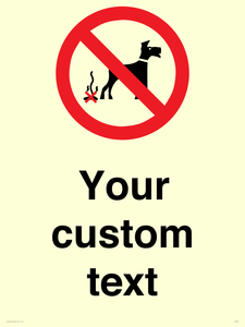 Custom Prohibition No dog fouling