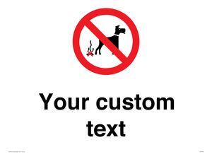 Custom Prohibition No dog fouling