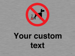 Custom Prohibition No dog fouling