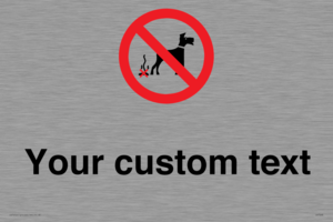 Custom Prohibition No dog fouling