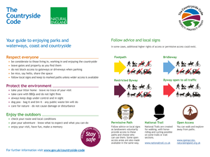 Countryside poster and follow advice and local signs poster