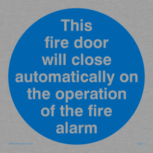 Fire door closes automatically