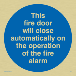 Fire door closes automatically